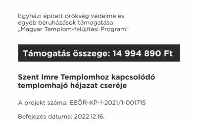 ELKÉSZÜLT A KALOCSAI EPERFÖLDI TEMPLOM TETŐHÉJAZAT CSERÉJE